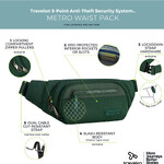 Travelon Metro Anti-Theft Waist Pack Forest Heather 43418 - 6