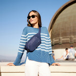 Travelon Metro Anti-Theft Waist Pack Navy Heather 43418 - 5