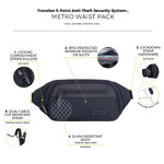 Travelon Metro Anti-Theft Waist Pack Navy Heather 43418 - 6