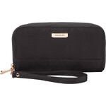 Travelon RFID Blocking Double Zip Clutch Wallet Black 43399