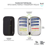 Travelon RFID Blocking Family Passport Wallet Black 43705 - 8