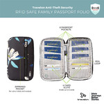 Travelon RFID Blocking Family Passport Wallet Midnight Floral 43705 - 8
