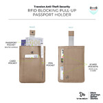 Travelon RFID Blocking Pull-Up Passport Holder Latte 43702 - 7