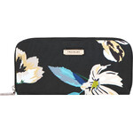 Travelon RFID Blocking Single Zip Wallet Midnight Floral 43398