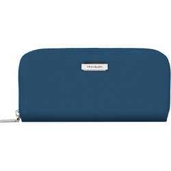 Travelon RFID Blocking Single Zip Wallet Ocean 43398