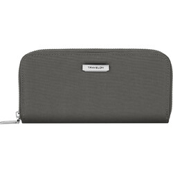 Travelon RFID Blocking Single Zip Wallet Smoke 43398