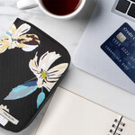 Travelon RFID Blocking Zip Passport Wallet Midnight Floral 43401 - 3