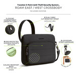 Travelon Roam Anti-Theft East/West Crossbody Bag Black 43676 - 8
