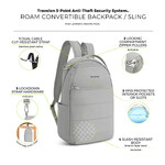 Travelon Roam Anti-Theft Tablet Convertible Backpack Sling Bag Glacier 43679 - 8