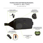 Travelon Roam Anti-Theft XL Belt Bag Black 43678 - 8