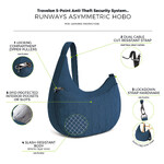 Travelon Runways Anti-Theft Asymmetric Hobo Bag Ocean 43716 - 8
