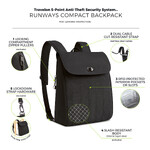 Travelon Runways Anti-Theft Compact Backpack Black 43717 - 8