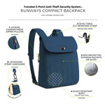 Travelon Runways Anti-Theft Compact Backpack Ocean 43717 - 8