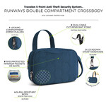 Travelon Runways Anti-Theft Double Compartment Crossbody Bag Ocean 43714 - 8