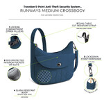 Travelon Runways Anti-Theft Medium Crossbody Bag Ocean 43715 - 8