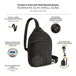 Travelon Runways Anti-Theft Small Sling Bag Black 43713 - 8