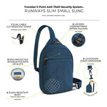 Travelon Runways Anti-Theft Small Sling Bag Ocean 43713 - 8