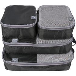 Travelon Travel Accessories Set of 4 Packing Cubes Black 43440