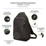 Travelon Urban Anti-Theft Tablet Sling Bag Black 43499 - 6