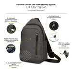 Travelon Urban Anti-Theft Tablet Sling Bag Slate 43499 - 6