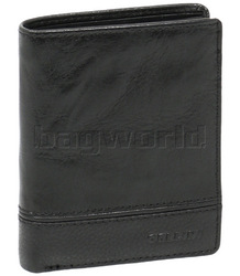 Cellini Men's Aston RFID Blocking Card Leather Wallet Black MH205