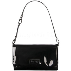 Lipault Plume Vinyl Clutch Bag Black 77813