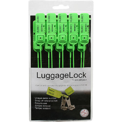 LuggageLock Tamper Evident Security Seal 10 Pack Green LLOCK