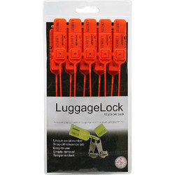 LuggageLock Tamper Evident Security Seal 10 Pack Orange LLOCK