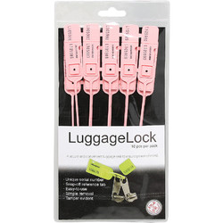 LuggageLock Tamper Evident Security Seal 10 Pack Pink LLOCK