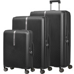 Samsonite Hi-Fi Hardside Suitcase Set of 3 Black 32800, 32802, 32803 with FREE Memory Foam Pillow 21244