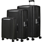 Samsonite Upscape Hardside Suitcase Set of 3 Black 43108, 43110, 43111 with FREE Digital Luggage Scale 12775