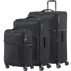 Samsonite 73H Softside Suitcase Set of 3 Black 38025, 38024, 38021 with FREE Digital Luggage Scale 12775