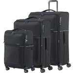 Samsonite 73H Softside Suitcase Set of 3 Black 38025, 38024, 38021 with FREE Memory Foam Pillow 21244