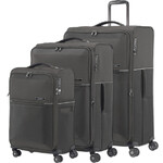 Samsonite 73H Softside Suitcase Set of 3 Platinum Grey 38025, 38024, 38021 with FREE Digital Luggage Scale 12775