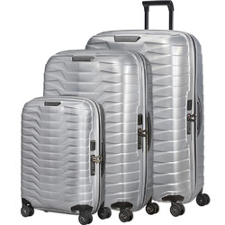 Samsonite Proxis Hardside Suitcase Set of 3 Silver 26035, 26042, 26043 with FREE Digital Luggage Scale 12775