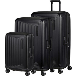 Samsonite Nuon Hardside Suitcase Set of 3 Matt Graphite 34399, 34402, 34403 with FREE Digital Luggage Scale 12775