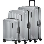 Samsonite Nuon Hardside Suitcase Set of 3 Matt Silver 34399, 34402, 34403 with FREE Digital Luggage Scale 12775