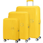 American Tourister Curio 2 Hardside Suitcase Set of 3 Golden Yellow 45138, 45139, 45140 with FREE Digital Luggage Scale 12775