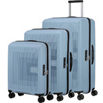 American Tourister Aerostep Hardside Suitcase Set of 3 Soho Grey 46819, 46820, 46821 with FREE Digital Luggage Scale 12775