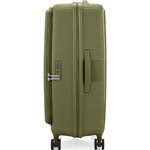 American Tourister Curio Book Opening Hardside Suitcase Set of 3 Khaki 48232, 48233, 48234 with FREE Memory Foam Pillow 21244 - 3