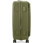 American Tourister Curio Book Opening Hardside Suitcase Set of 3 Khaki 48232, 48233, 48234 with FREE Memory Foam Pillow 21244 - 4