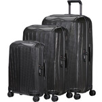 Samsonite Major-Lite Hardside Suitcase Set of 3 Black 47117, 47119, 47120 with FREE Digital Luggage Scale 12775