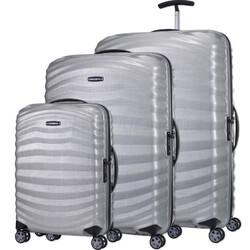 Samsonite Lite-Shock Sport Hardside Suitcase Set of 3 Silver 49855, 49857, 49858 with FREE Memory Foam Pillow 21244