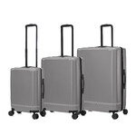 Qantas Rome Hardside Suitcase Set of 3 Charcoal QF25S, QF25M, QF25L with FREE Memory Foam Pillow 21244