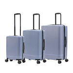 Qantas Rome Hardside Suitcase Set of 3 Blue QF25S, QF25M, QF25L with FREE Memory Foam Pillow 21244