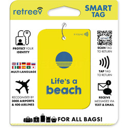 Retreev Smart Bag Tag Life's a Beach SMART