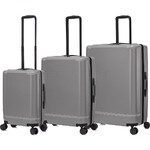 Qantas Rome Hardside Suitcase Set of 3 Charcoal QF25S, QF25M, QF25L with FREE Digital Luggage Scale 12775