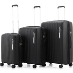 Qantas New York Hardside Suitcase Set of 3 Black QF27S, QF27M, QF27L with FREE Digital Luggage Scale 12775