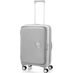 American Tourister Curio Book Opening Medium 68cm Hardside Suitcase Cool Grey 53569