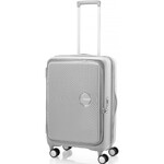 American Tourister Curio Book Opening Medium 68cm Hardside Suitcase Cool Grey 53569